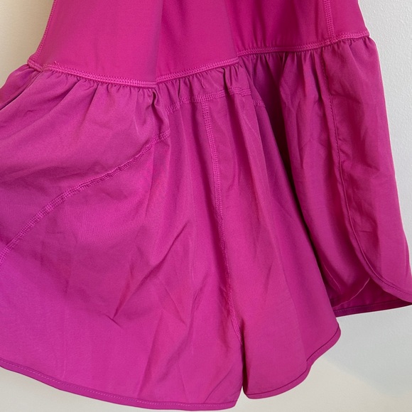 Pink Sleeveless Athletic Romper with Cutout - Picture 5 of 5